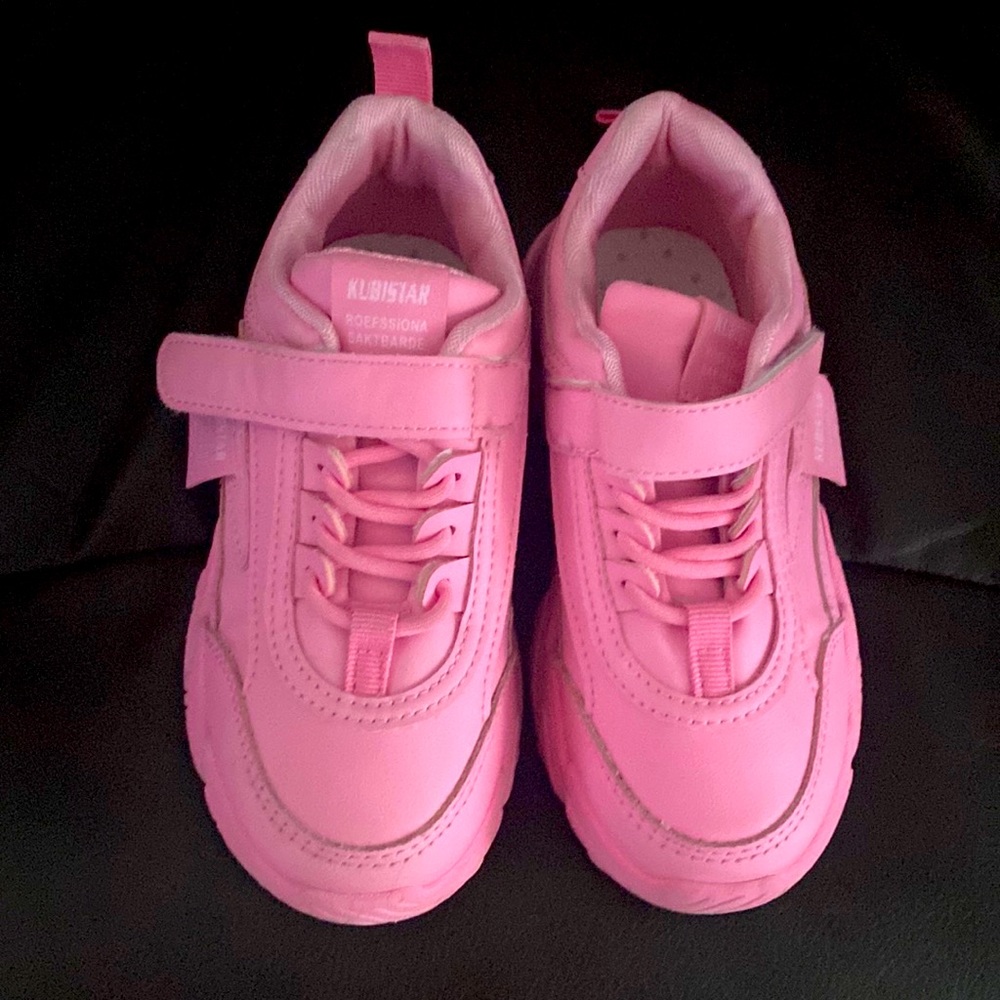 Pink little kid sneakers
